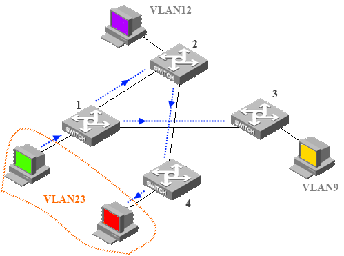 کاربرد هاوپروتکل های VLAN - کنترل ترانک­ها