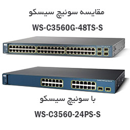 مقایسه سوئیچ سیسکو WS-C3560G-48TS-S با سوئیچ سیسکو WS-C3560-24PS-S
